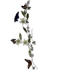 Bovano Of Cheshire Vintage Enamel On Copper Butterfly Floral Wall Hanging Art