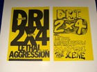 Vintage 1986 Dri lethal Aggression Art Master Punk Rock Handbills flyer Dallas
