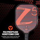 Graphite Mod Z5 Carbon Fiber Pickleball Paddle With Wide-body Shape  Honeycomb C