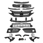 15pc For Civic 2019-2021 Front Upper Lower Grill Mesh Fog Lamp Bumper Brackets