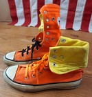 Vtg Converse Chuck Taylor All Star Extra High Fold Down Usa Made Size 5 5