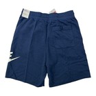 Nike Men   s Shorts Dx0502-410 Soft Navy Blue Cutoff Gym Lounge White Logo