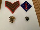 World War Two Usmc 1 Guadalcanal Patch Sgt  Strips  Gold Sterling Cap Eagle More