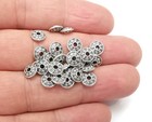 10 Pieces Rondelle Metal Spacer Antique Silver Plated Beads 7mm G28911