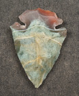 Green Translucent 1 1  Flint Arrowhead Spearhead Stone Point Knife Blade I-391