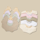 360   Cotton Baby Bibs For Kids Boys Girls Plaid Saliva Towel Cute Korea Rotativo