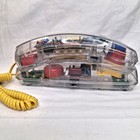 Conair Phone Sw205 Clear Transparent Neon Landline Telephone Sold As Is Untested