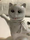 Vintage Maneki Neko Good Fortune Lucky Cat Kitty Teapot Or Creamer Hand Painted