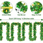 33 Ft Tinsel Garland St patrick s Day Decoration leprechaun Hat Green Gold