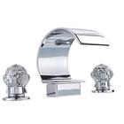 Chrome Widespread Waterfall Bathroom Sink Faucet 2 Handle 3hole Basin Mixer Tap