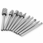 10pcs Tungsten Carbide Rotary Bits Set Grinder Bit 1 8  Shank Dremel Rotary Tool