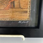 Vtg Signed Feo Ari Mexican Popotillo Straw Art Mosaic Mercado Scene Mcm 1950s