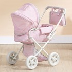 Baby Pushchair Pram 16-18  Fashion Doll Foldable And Adjustable 4 Wheels Pink