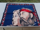 Vintage David Mann A Way Of Life Harley Davidson Motorcycle Felt Tapestry 1970 s