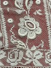 Lovely Antique Lace Panel Floral Mixed Lace Netted  bobbin  Crocheted