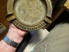 Antique Bronze Advertising Ashtray matcholder  cuvier Press Club  Cincinnati Oh 