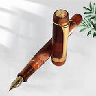 New Kaigelu 316 Resin Celluloid Coffee Fountain Pen Ef f m Nib Writting Ink Pevz