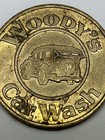 Rare Woody s Car Wash Token Brass Oak Harbor Washington Obsolete  pp1