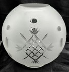 Antique Fishbowl Globe Shaped Oil Lamp Shade Cut Glass 7-3 8 h