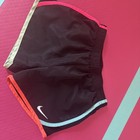 Nike Dri Fit  2  Girls Youth 6x Black neon And Mauve Pink Lined Running Shorts