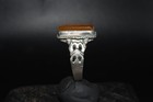 Rare Ancient Roman Silver Ring Agate Stone Intaglio Seal Bezel Islamic Writing