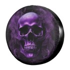 Spare Tire Cover Dust-proof Wheel 17 for Diameter 31 -33  Purple Skull Printed