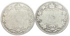 2 Canada George V Silver Quarters 25 Cents 1911-1936 Dateless Worn Coin Lot