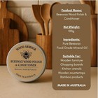 Australian Made Beeswax Wood Polish furniture Polish Wax chopping Board Wax 100g