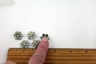 Vtg Clear Rhinestone Flower Cluster Shank Button Lot Of 4   1 Repair Silver Tone
