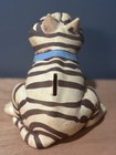Vintage Cindy Butler Jones Signed Pottery Whimsical Cat Coin Piggy Bank 8  Tall