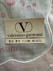 Vintage Valentino Garavani Floral Handkerchief 45cm Pink Cotton Made In Japan