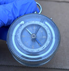 Antique Cased Pocket Compendium Barometer Thermometer Compass W  Leather Case