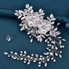  Bridal Hair Combs Crystal Wedding Headbands Head Pieces Rhinestones Hair 