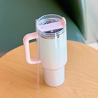 New 2025 China Starbucks Romantic Purple Ocean Anniv 40oz Ss Straw Cup