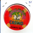 Silver Dollar Casino Everett  Wa  5 Five Dollar Chip Vintage  92 Gaming Token 