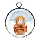 Ground Hog Day Glass Cabochon Charms