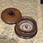 Wood Cased Sundial Compass     Vintage Style Nautical Instrument