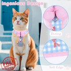 Ncmama Cat Vest Harness Leash Set Pink M Bow Kitty Puppy Bunny