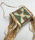 Vintage Plains Indian Native American Sioux Painted Rawhide Parfleche Bag Pouch