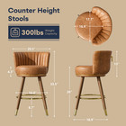 26   Bar Stools Set Of 4 Counter Height Bar Stools With Curved Back Swivel Chair