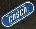 Vintage Cosco 2 Tear Metal Rolling Bar Cart Wood Grain Brown Gold Serving Cart