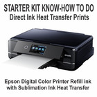 Epson Printer Xl With Sublimation Ink Heat Transfer Print On T-shirt  mug Bundle