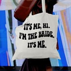 Bridal Canvas Tote Bag Bride Reusable Shoulder Bag Bridal Gifts For Wedding B   