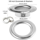 500 Grommet Kit  2 3 8  Inside Diameter Punch Setting Tool Metal Eyelets washer