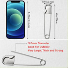 5  Large Safety Pins  upgraded   6pcs Jumbo Stainless Steel Safety Pin For Cloth