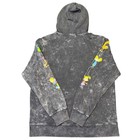Nickelodeon Cartoon Hoodie Acid Wash Rugrats Ren Stimpy Mens L