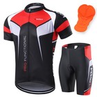 Riding Sportswear Breathable Quick Dry Short Sleeve Jersey And Padded Cycle Shor