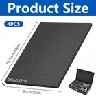 4 Pcs Black Polyurethane Foam Sheet  16 X 12 X 0 5 Inch  16x12x0 5inch - 4pcs