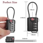 Tsa007 Luggage Cable Pad Locks 2 Pcs  Tsa-approved Luggage Lock  Suitable For   