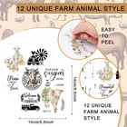 12 Sheet Farmhouse Rub On Transfer For Furniture And Crafts Rustic Animals Lette